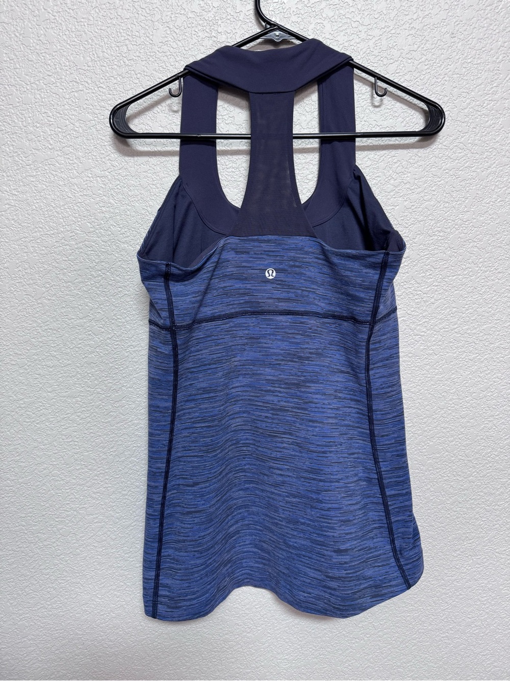 Lululemon Mesh Racerback Scoop Neck Tank Heathered Blue Women’s 10 Outdoor Summe